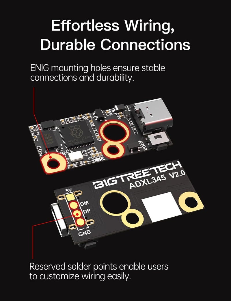 BIQU BIGTREETECH ADXL345 V2.0 Accelerometer Board Klipper Input Shaping 3D Printer Hotend Parts Sensor Module Support USB Connection for Voron Stealthburner - Image 4